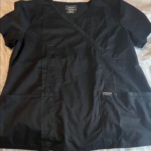 Cherokee V-Neck Black Scrub Top set of 2